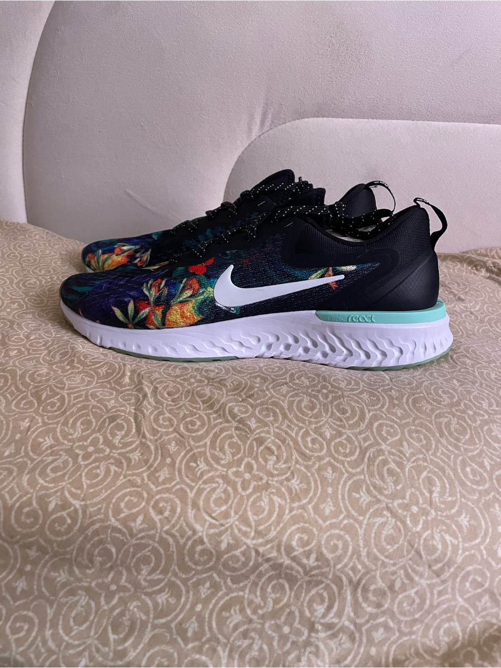 Yeezy Women’s Floral Athletic Sneakers - Black/Multicolor